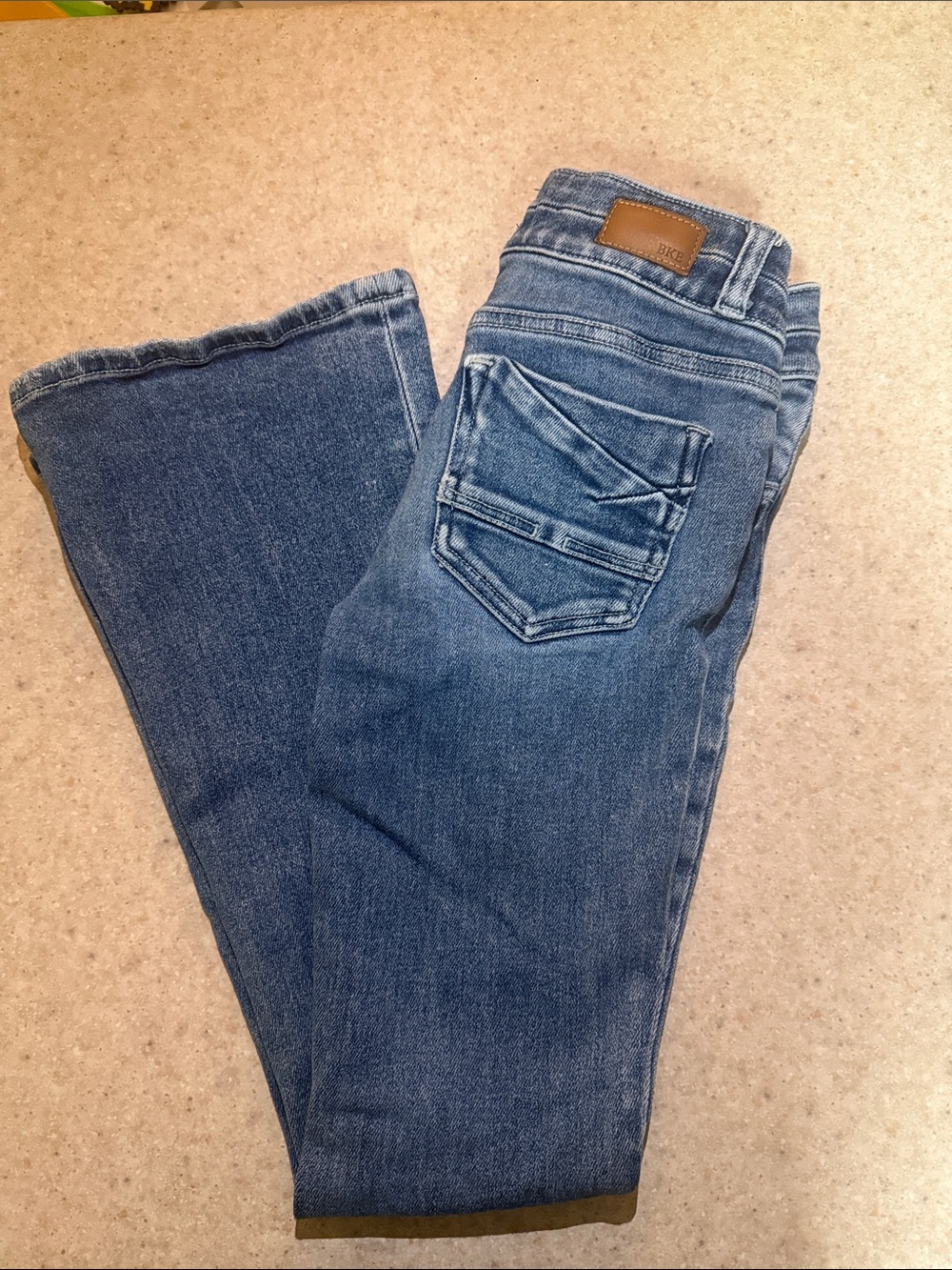 BKE Kids Medium Blue Denim Jeans with Decorative Back Pocket